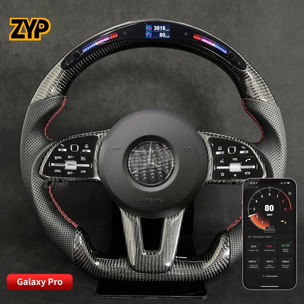 11 ZYP Led Light Up Steering Wheel for Mercedes Benz W205,S205, W213, N293, W24, C117, X117, C238, A238, C257 Class: C E EQC B CLA GLE GLS - Image 1