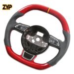 ZYP Carbon Fiber Steering Wheel for Audi A1 A2 A4 A5 A6 A7 S1 S4 S5 S6 S7 RS6 RS7 A5 RS3 RS4 TT RS Q5 Q7 A8 S Line - Image 3