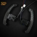 ZYP  Carbon Fiber LED Magnetic Paddle Shifters For Nissan Micra VERSA FAIRLADY Rogue Teana X-trail Altima Mobile Phone Connection APP Control - Image 3
