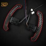ZYP  Carbon Fiber LED Magnetic Paddle Shifters For Nissan Micra VERSA FAIRLADY Rogue Teana X-trail Altima Mobile Phone Connection APP Control - Image 2