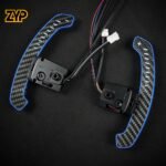 ZYP  Carbon Fiber LED Magnetic Paddle Shifters For Nissan Micra VERSA FAIRLADY Rogue Teana X-trail Altima Mobile Phone Connection APP Control - Image 4